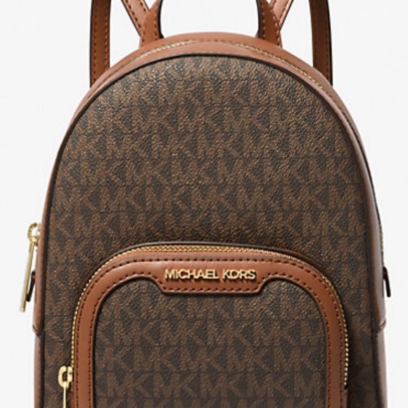 Michael Kors Jaycee Extra-Small Convertible Backpack Purse – Brown main image 4